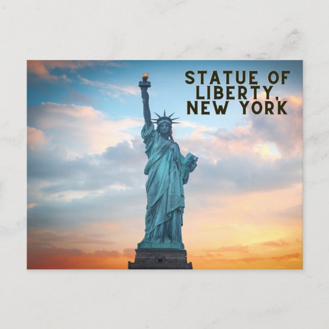 Freiheitsstatue, New York Postcard Postkarte (Vorderseite)