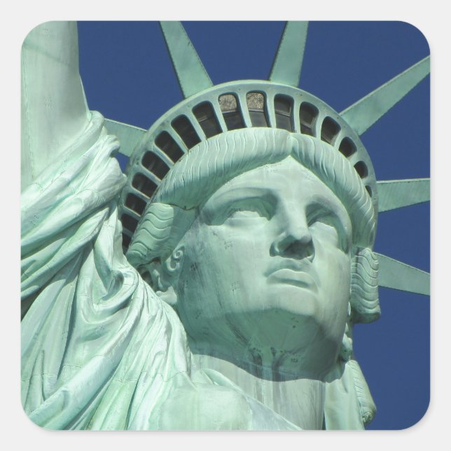 Freiheitsstatue, New York Quadratischer Aufkleber (Vorderseite)