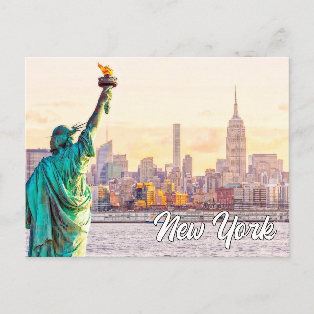 Freiheitsstatue, New York, Vereinigte Staaten Postkarte (Vorderseite)