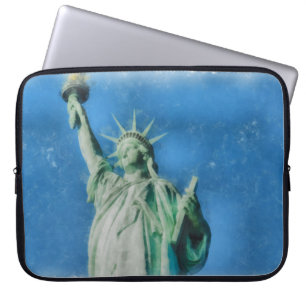 Freiheitsstatue, New Yorker Aquarelle Laptopschutzhülle