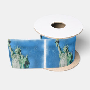 Freiheitsstatue, New Yorker Aquarelle Satinband
