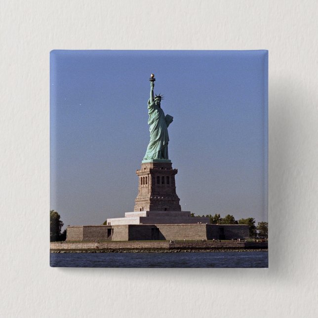 Freiheitsstatue, New- Yorkhafen, New York City, Button (Vorderseite)