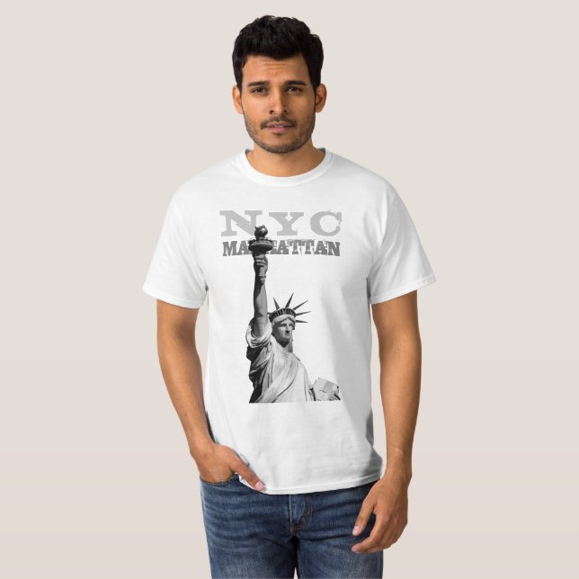 Freiheitsstatue Nyc Manhattan Men's Modern T-Shirt (Vorne ganz)
