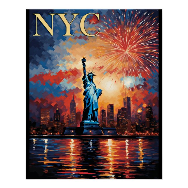 Freiheitsstatue, NYC, Poster (Vorderseite)
