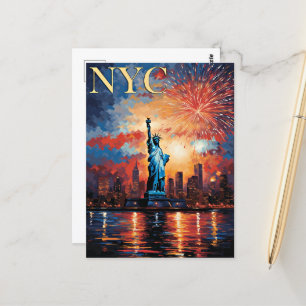 Freiheitsstatue, NYC, Postkarte