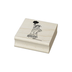 Freiheitsstatue NYC Rose Bouquet Valentine Briefma Gummistempel