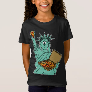 Freiheitsstatue Pizza Unabhängigkeit Tag 4. Juli T-Shirt