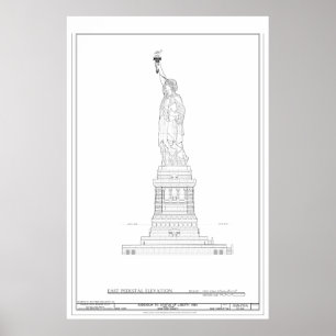 Freiheitsstatue Plan Poster