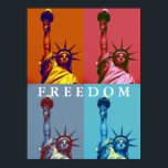 Freiheitsstatue Pop Art Poster<br><div class="desc">USA - Nationale Symbolstatuen, Denkmäler und Gebäude - Freiheitsstatue Pop Art Art Black & White Poster</div>