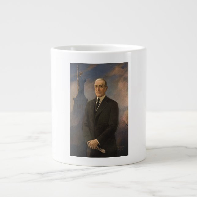 Freiheitsstatue & Präsident Woodrow Wilson Jumbo-Tasse (Vorderseite)