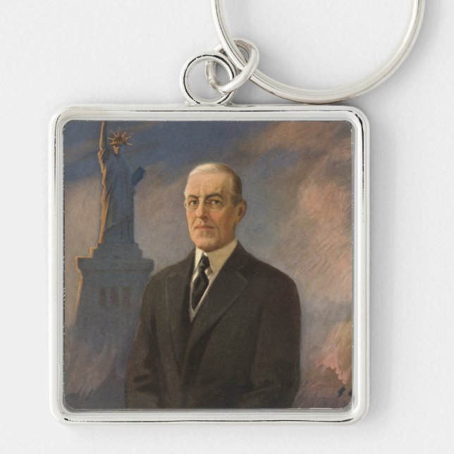 Freiheitsstatue & Präsident Woodrow Wilson Schlüsselanhänger (Vorne)