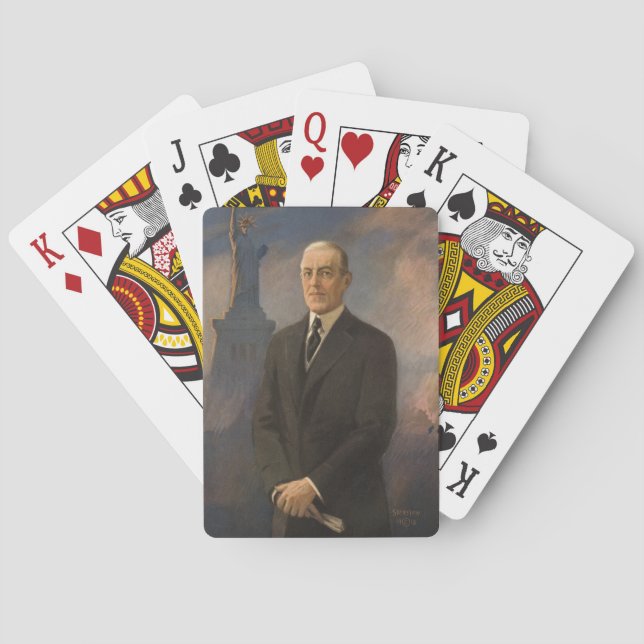 Freiheitsstatue & Präsident Woodrow Wilson Spielkarten (Rückseite)