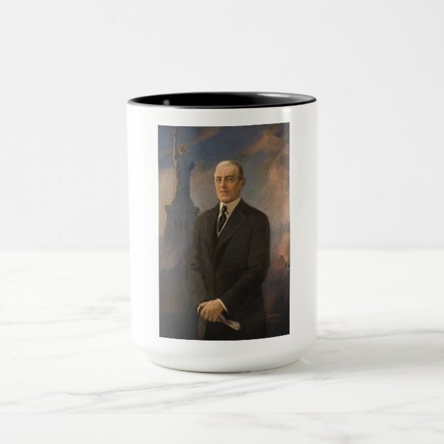Freiheitsstatue & Präsident Woodrow Wilson Tasse (Zentrum)