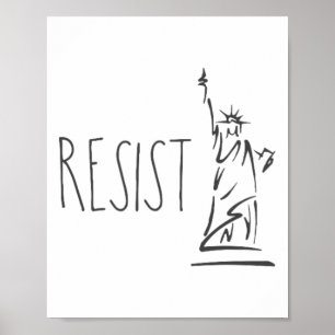 Freiheitsstatue Pro Immigration Resist Poster