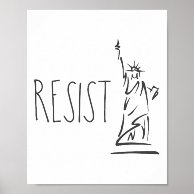 Freiheitsstatue Pro Immigration Resist Poster (Vorne)