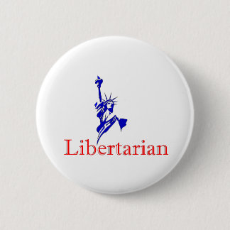 Freiheitsstatue -- Retro liberalistische Ikone Button