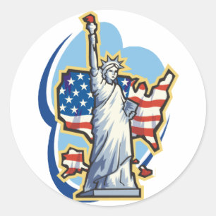 Freiheitsstatue Runder Aufkleber