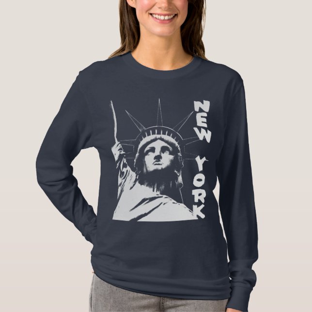 Freiheitsstatue Shirt-Andenken der Shirt-Damen-NY T-Shirt (Vorderseite)