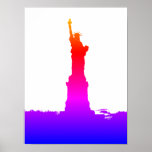 Freiheitsstatue Silhouette Pop Art Poster<br><div class="desc">New York City - USA National und City Symbol Statuen,  Monumente und Gebäude - Statue of Liberty Foto Artwork - Statue of Liberty Silhouette Pop Art Art Artwork</div>