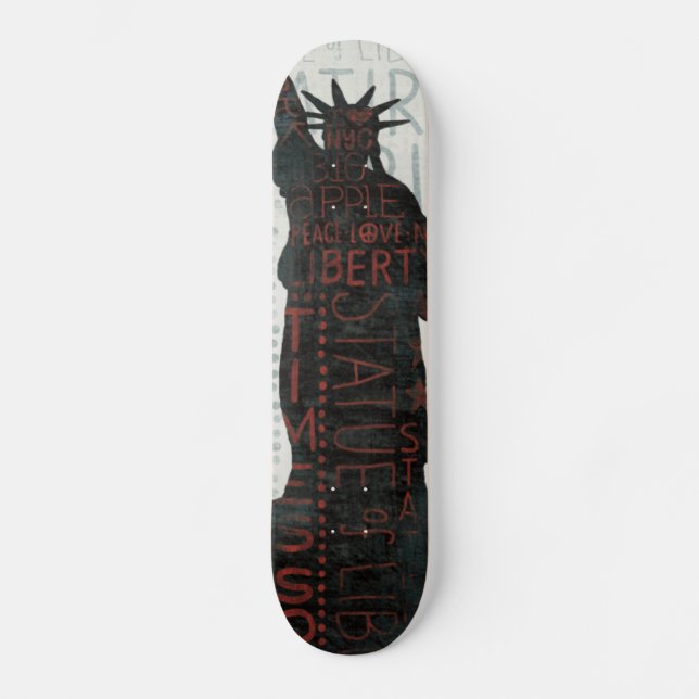 Freiheitsstatue Silhouette Skateboard (Vorderseite)