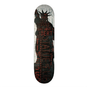 Freiheitsstatue Silhouette Skateboard