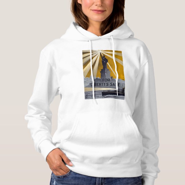 Freiheitsstatue Torch und Zweiter Weltkrieg der US Hoodie (Vorderseite)