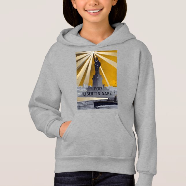 Freiheitsstatue Torch und Zweiter Weltkrieg der US Hoodie (Vorderseite)