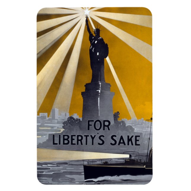Freiheitsstatue Torch und Zweiter Weltkrieg der US Magnet (Vertikal)