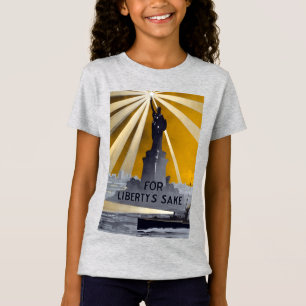 Freiheitsstatue Torch und Zweiter Weltkrieg der US T-Shirt