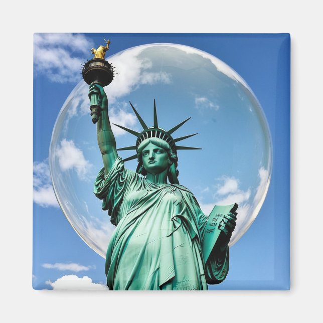 Freiheitsstatue unter dem Dom 2035 Magnet (Vorne)