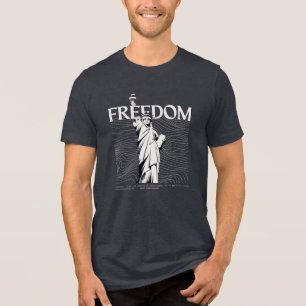 Freiheitsstatue V2 T-Shirt – Reise Freiheit Des Tri-Blend Shirt