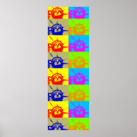 Freiheitsstatue Vier-Farben-Pop Poster drucken