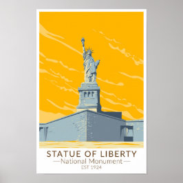 Freiheitsstatue Vintag Poster