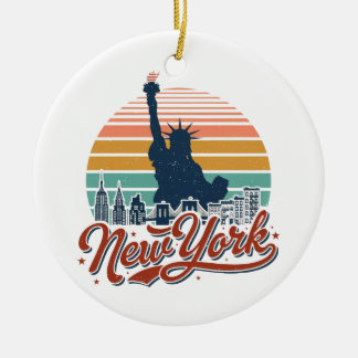 Freiheitsstatue | Vintage New Yorker Skyline Keramik Ornament