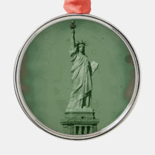 Freiheitsstatue Weihnachtsbaumschmuck Silbernes Ornament