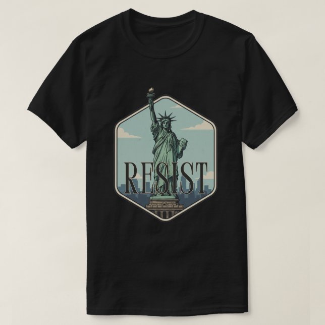 Freiheitsstatue widerstehen T-Shirt (Design vorne)