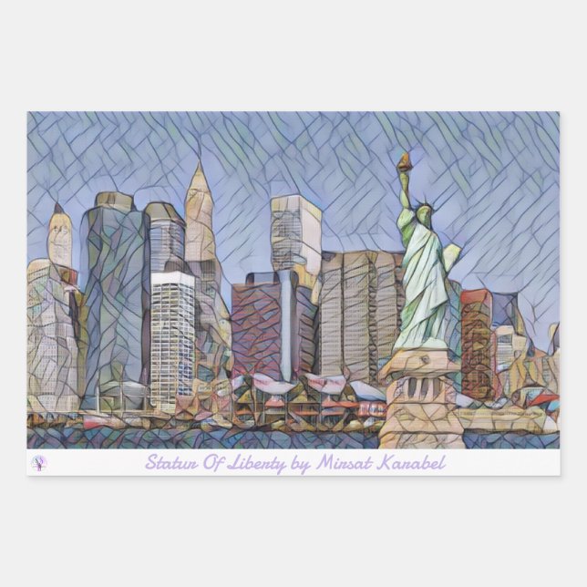 Freiheitsstatur von Mirsat Karabel Wrapping Paper Geschenkpapier Set (Vorderseite)