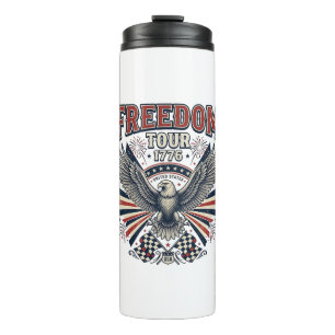 Freiheitstour 1776 Vintage Adler Patriotisches Hem Thermosbecher