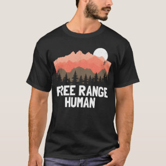 Freilaufende Frau Outrs Lustige Frauen Camping Jun T-Shirt