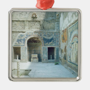 Freilicht triclinium des Hauses von Neptun Ornament Aus Metall