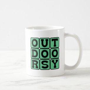 Freiluftfan, Camper, Wanderer oder Rucksacktourist Kaffeetasse