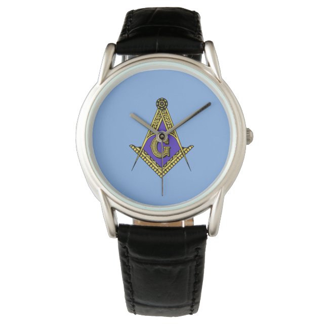 Freimaurer (blau) armbanduhr (Vorderseite)