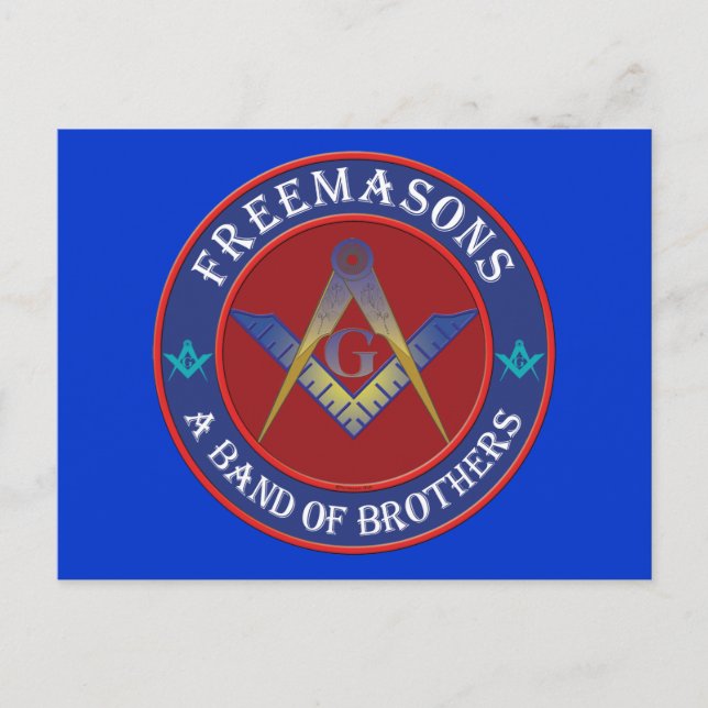 Freimaurer, Eine Gruppe von Brüdern Postkarte (Vorderseite)
