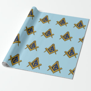 Freimaurer Freimaurer Quadrat und Kompass Freimaur Geschenkpapier