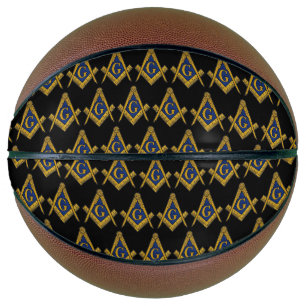 Freimaurer Freimaurer Quadrat und Kompass Schwarz Basketball
