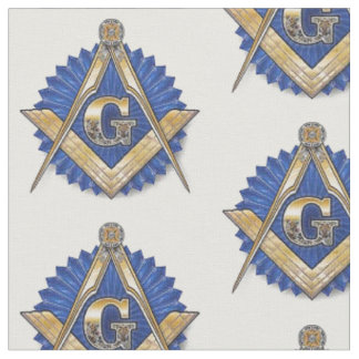 Freimaurer-Freimaurergewebe-blaues Häuschen Stoff