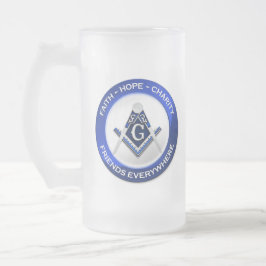 Freimaurer-Frosted-Mug Mattglas Bierglas
