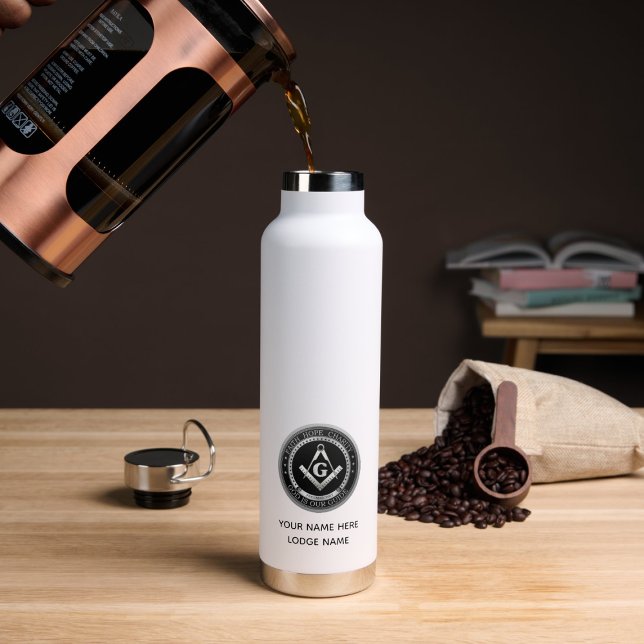 Freimaurer Geschenke | Personalisiert isoliert Trinkflasche (Von Creator hochgeladen)