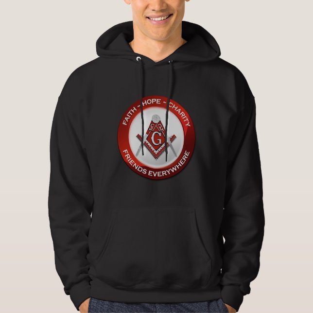 Freimaurer-Hoodie - Rot Hoodie (Vorderseite)