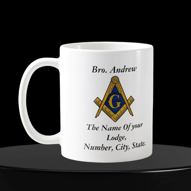 Freimaurer Kompass für Schwarz und Weiß Kaffeetasse (Von Creator hochgeladen)